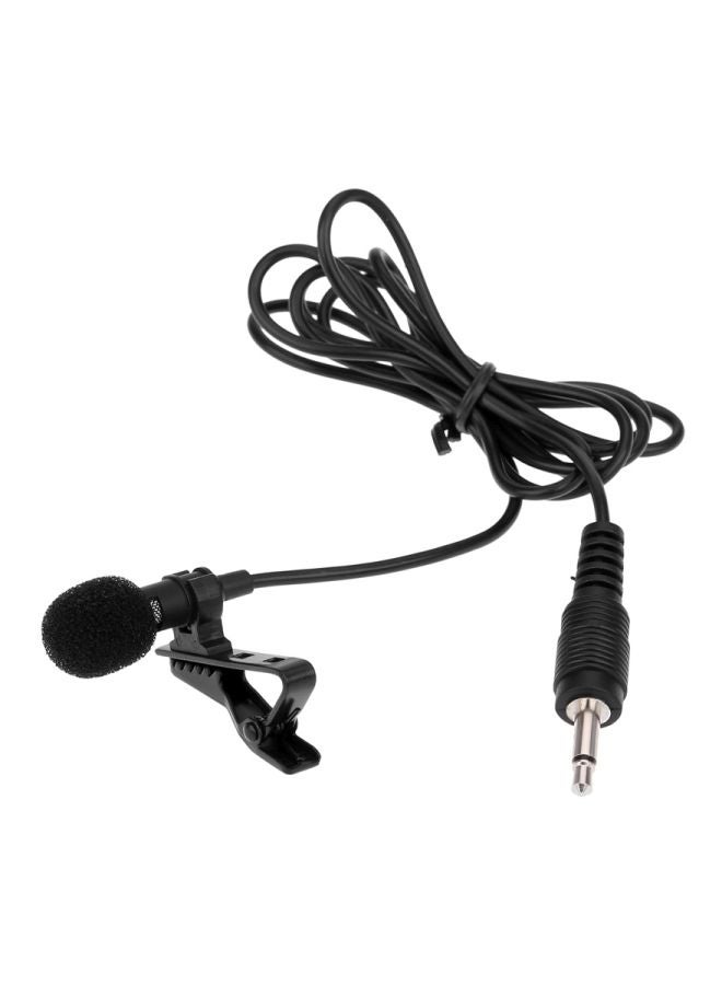 Generic Lavalier Clip Metal Stereo Microphone LU-D1701 Black  - Image 1