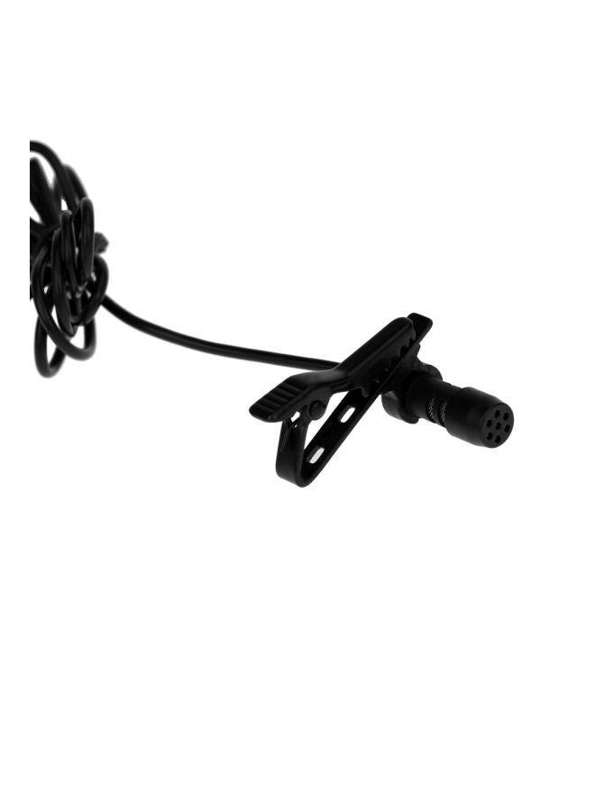 Generic Lavalier Clip Metal Stereo Microphone LU-D1701 Black  - Image 3
