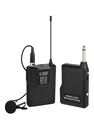 جهاز إرسال واستقبال بنظام ميكروفون لاسلكي بتردد فوق العالي UHF مكون من قطعتين LU-D6455 أسود - v1564998011/N28907674A_1