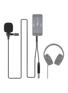 Generic Lapel Lavalier Clip-On Condenser Microphone Mic LU-D5927 Black  - Image 1