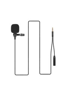 Generic Lapel Lavalier Clip-On Condenser Microphone Mic LU-D5927 Black  - Image 2
