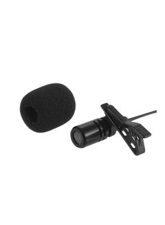 Generic Lapel Lavalier Clip-On Condenser Microphone Mic LU-D5927 Black  - Image 4