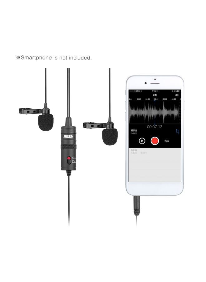 Generic BY-M1DM Omni-Directional Lavalier Microphone LU-D5707 Black  - Image 2