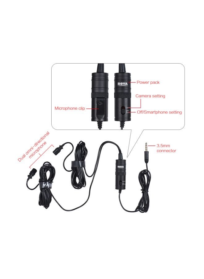 Generic BY-M1DM Omni-Directional Lavalier Microphone LU-D5707 Black  - Image 3