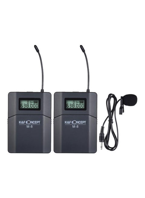 M8 UHF Wireless Lavalier Microphone For Video Camera And Camcorder LU-D5247 Black