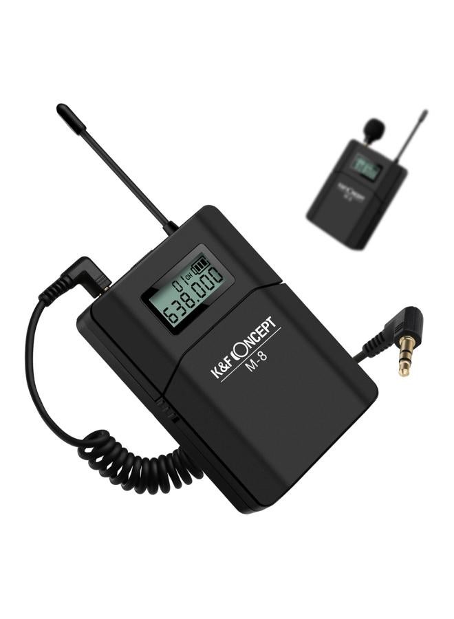 M8 UHF Wireless Lavalier Microphone For Video Camera And Camcorder LU-D5247 Black