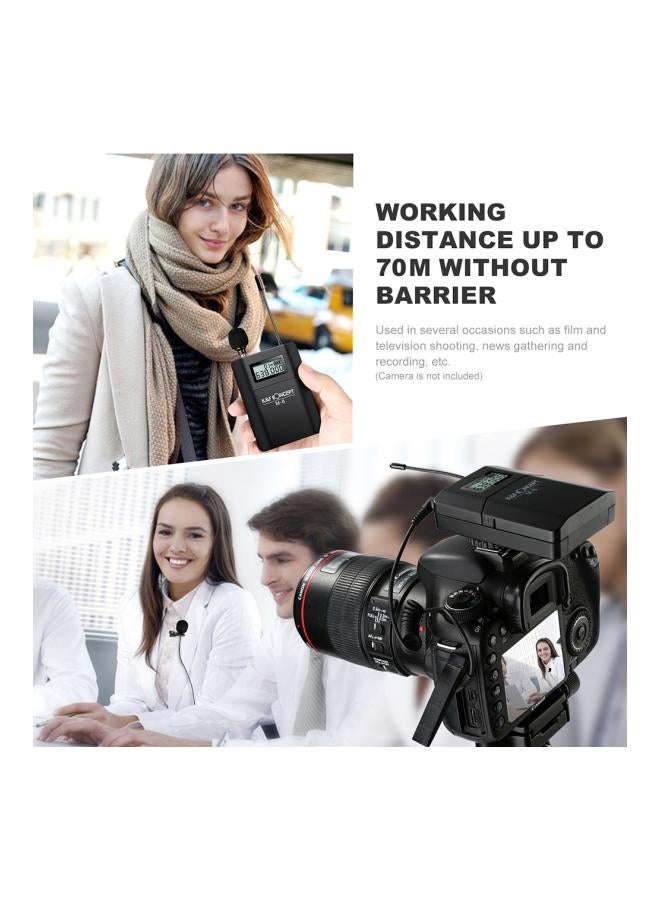 M8 UHF Wireless Lavalier Microphone For Video Camera And Camcorder LU-D5247 Black