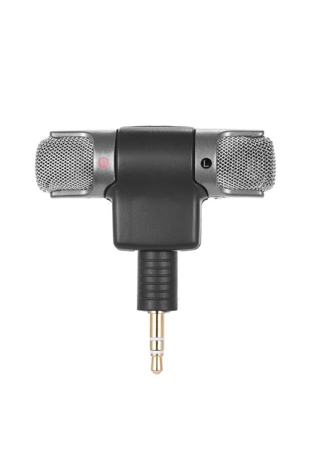 External Stereo Mic Microphone With Micro Adapter LU-D4735 Black - Image 4