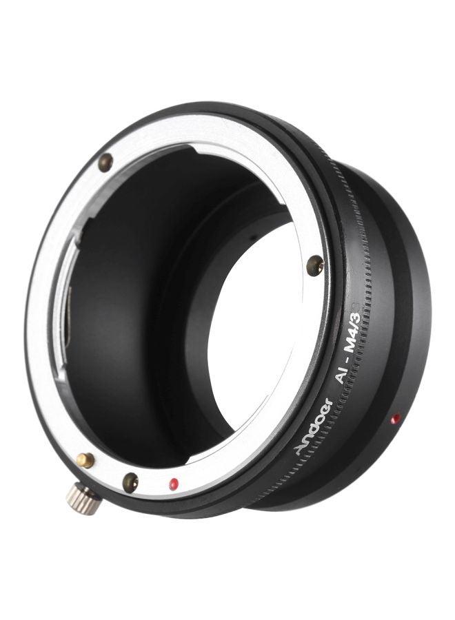 ANDOER Adapter Ring For Nikon D Series AI-Mount Lens/Panasonic Olympus M4/3 Black/Silver  - Image 1