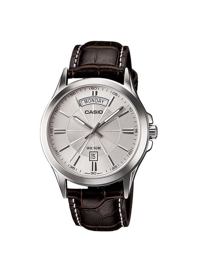 CASIO Men's Water Resistant Leather Analog Watch MTP-1381L-7AVDF  - Image 1