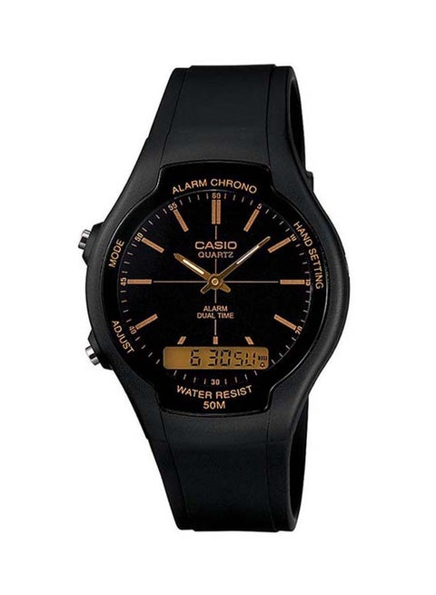 Men's Water Resistant Analog + Digital Watch AW-90H-9EVDF