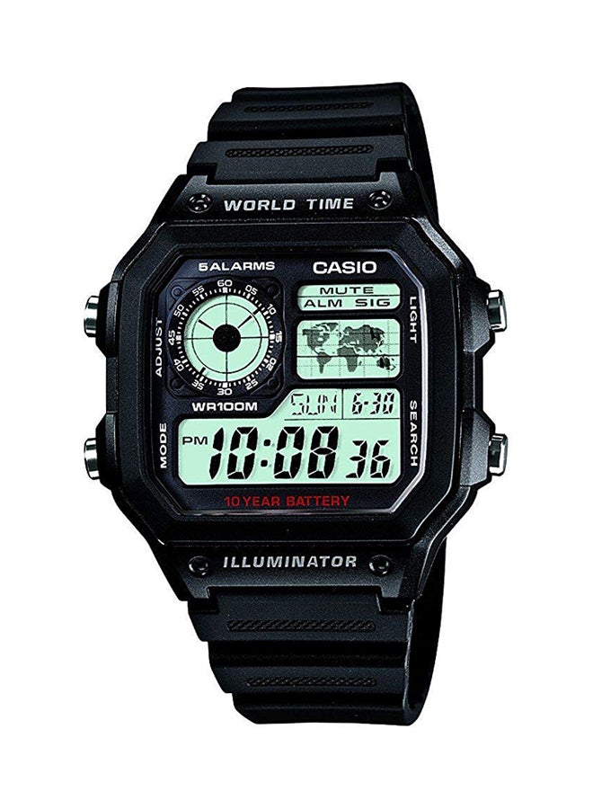 كاسيو ساعة يد شبابية رقمية طراز AE-1200WH-1AVDF للأولاد  - Image 1