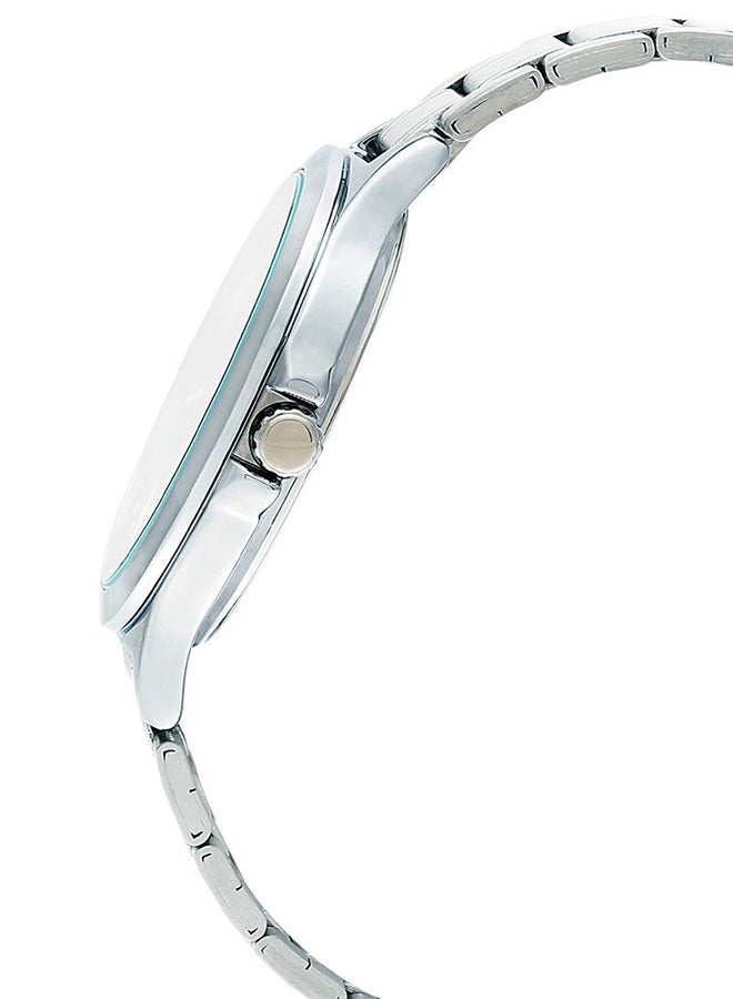 كاسيو ساعة يد بعقارب وسوار معدني طراز MTP-V300D-1AUDF - 47 مم - فضي للرجال - Image 3