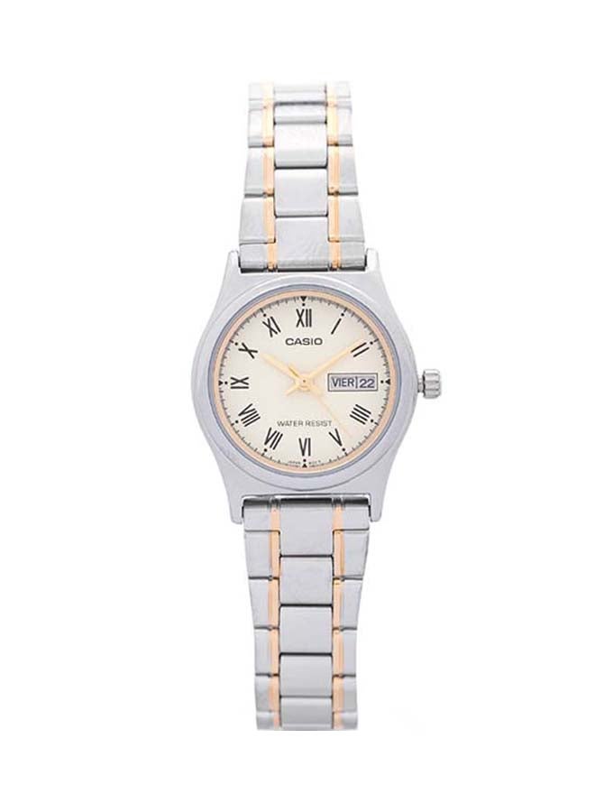 CASIO Women's Stainless Steel Analog Wrist Watch LTP-V006SG-9BUDF - 25 mm - Silver/Gold  - Image 1
