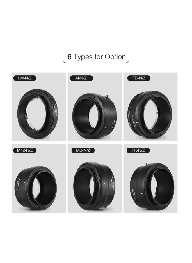 Generic Lens Mount Adapter Ring For M42-Mount Lens To Nikon Z6/Z7 Mirrorless Camera Black/Silver  - Image 5