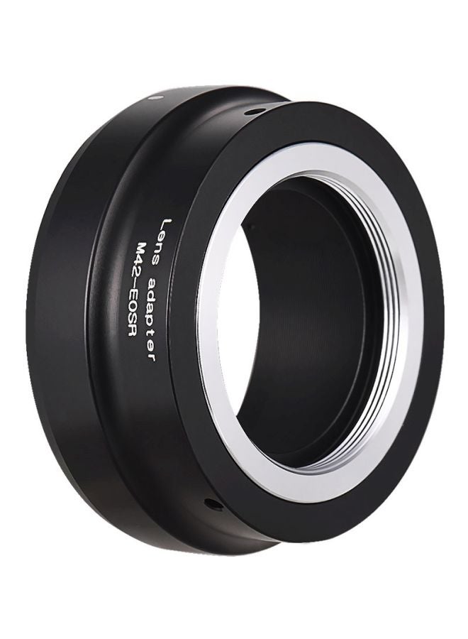 Lens Mount Adapter Ring For M42-Mount Lens To Canon EOS R Mirrorless Camera Black/Silver  - Image 1