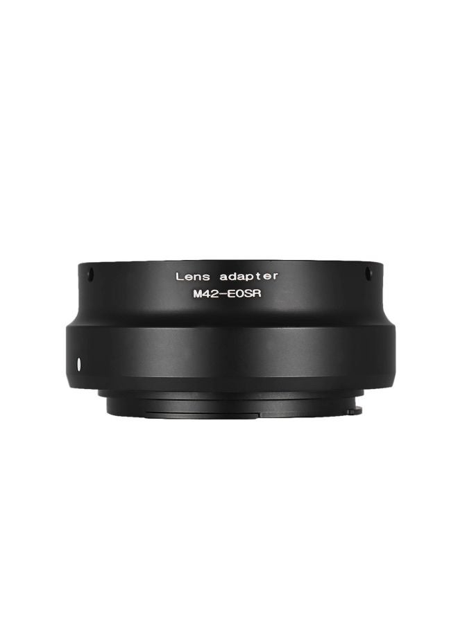Lens Mount Adapter Ring For M42-Mount Lens To Canon EOS R Mirrorless Camera Black/Silver  - Image 2