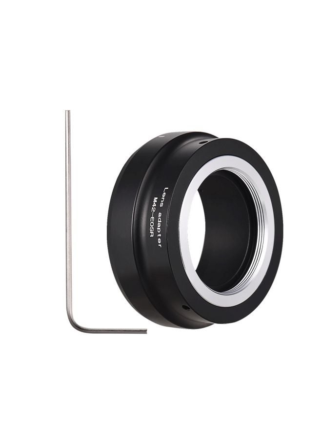 Lens Mount Adapter Ring For M42-Mount Lens To Canon EOS R Mirrorless Camera Black/Silver  - Image 4