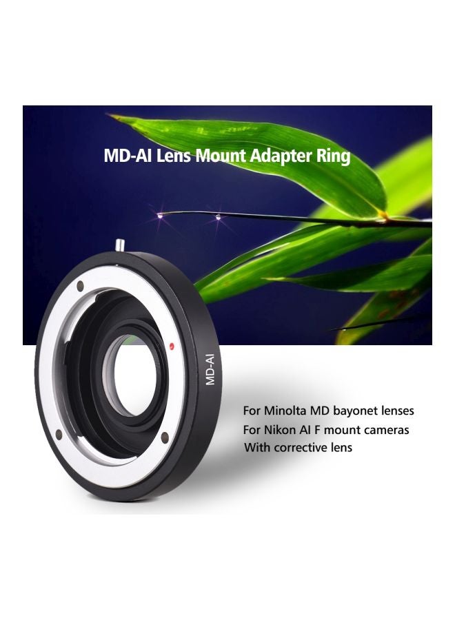 ماركة غير محددة حلقة محول تثبيت العدسة لعدسات بنظام تثبيت مينولتا MD/MC ماونت إلى عدسات كاميرا نيكون AI F ماونت أسود/فضي  - Image 2