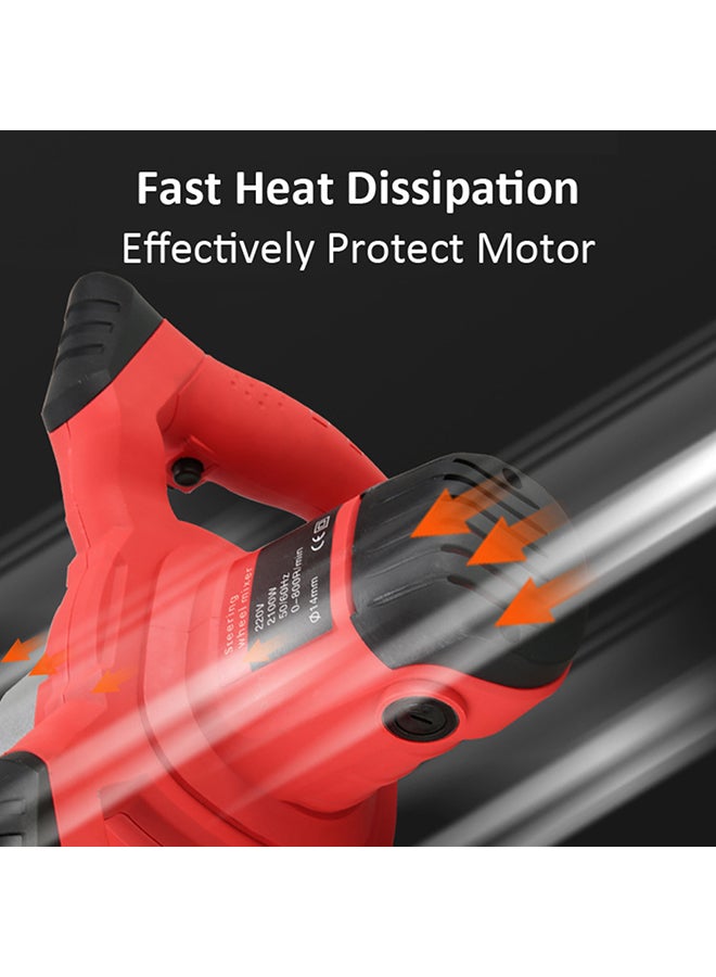 KKmoon Handheld Electric Cement Mixer Stirrer Silver/Red 4.399kg - Image 5