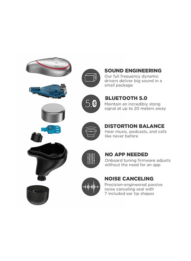 MIFO - Wireless Earbuds With 2600mAH Portable Charging Case Silver - Image 1