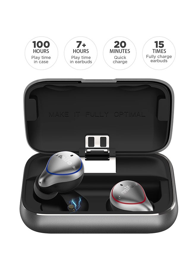 MIFO - Wireless Earbuds With 2600mAH Portable Charging Case Silver - Image 1