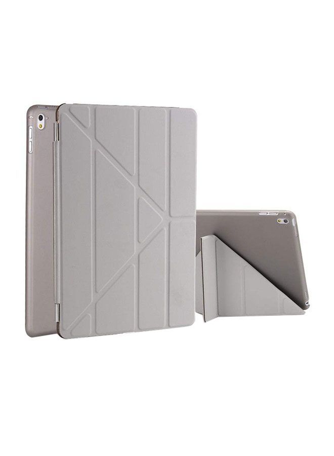 Foldable Leather Shell Magnetic Smart Case Cover For Apple iPad Pro 2016 Grey  - Image 1