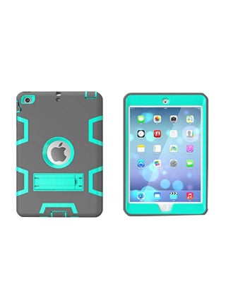 Shockproof Dual Layer Case Cover With Hard Stand For Apple iPad Grey/Blue - v1565003675/N28884846A_1