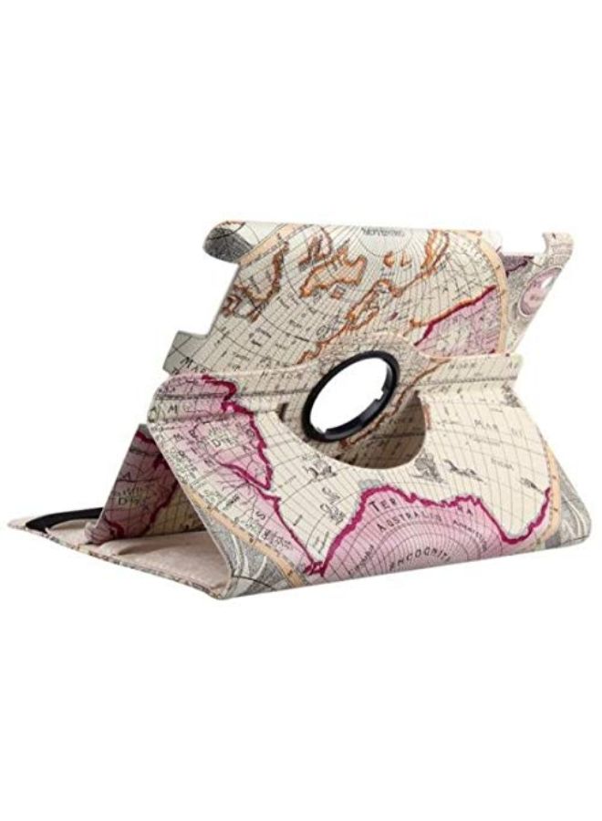 World Map Coated Smart Case Cover For Apple iPad Multicolour  - Image 4