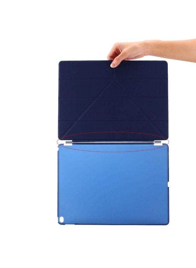 Foldable Shell Magnetic Smart Case Cover  For Apple iPad 2017 Dark Blue  - Image 4