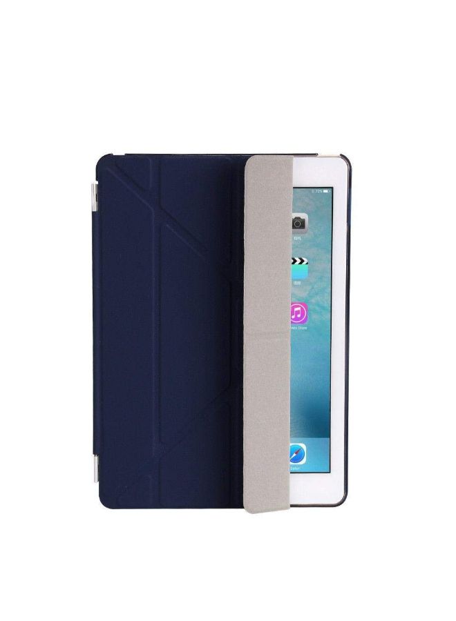 Foldable Shell Magnetic Smart Case Cover  For Apple iPad 2017 Dark Blue  - Image 5