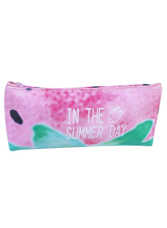 Generic Student Pencil Case Bag Pink/Green 