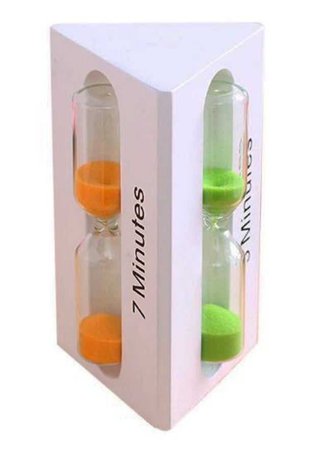 3-Piece 3/5/7 Minutes Sand Glass Timer Set Multicolour