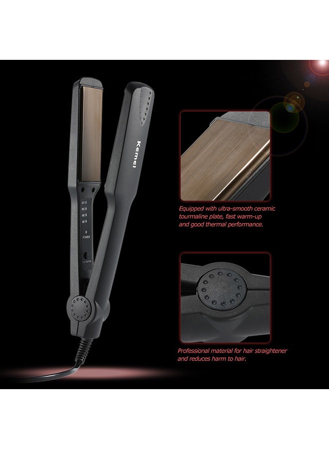 Kemei Professional Electronic Hair Straightener Black  - Image 4