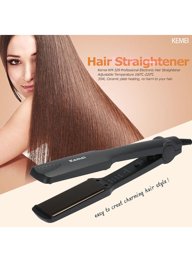 Kemei Professional Electronic Hair Straightener Black  - Image 3