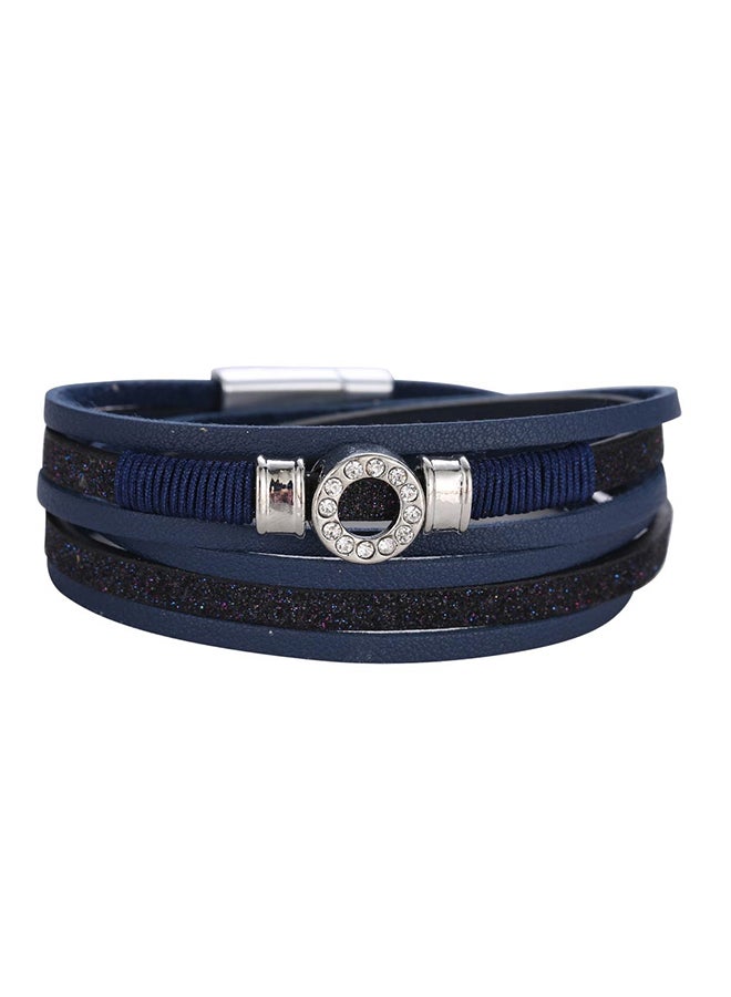 Rhinestone Accent Multi-Layer Bracelet