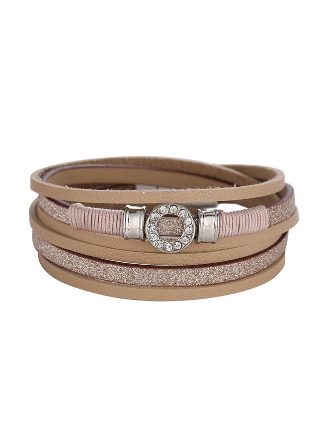 Sharpdo Rhinestone Accent Multi-Layer Bracelet 