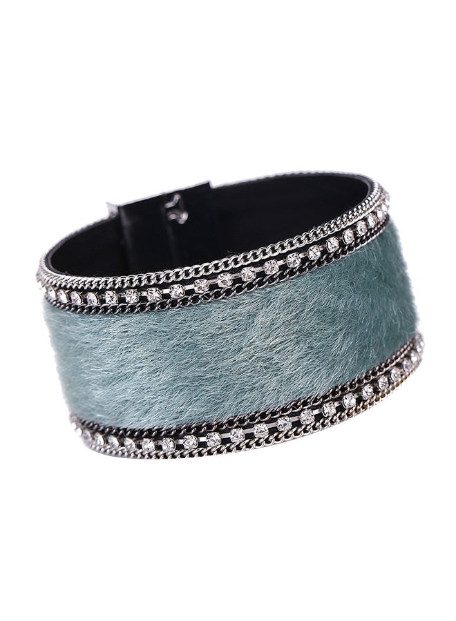 شاربدو سوار بتصميم أنيق بحافة على شكل سلسلة من الكريستال