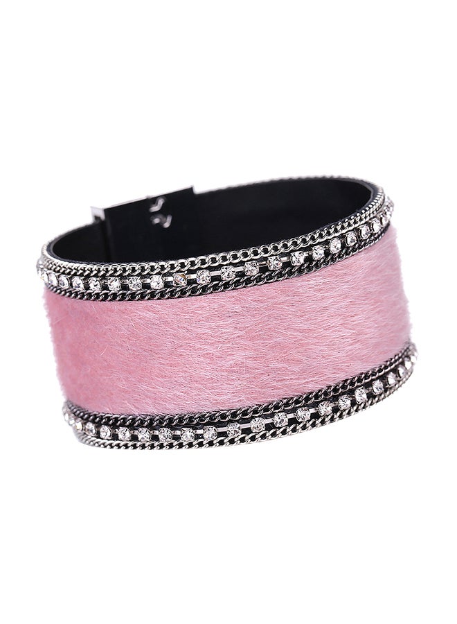 Sharpdo Elegant Crystal Chain Border Bracelet