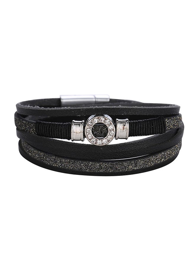 Sharpdo Rhinestone Accent Multi-Layer Bracelet