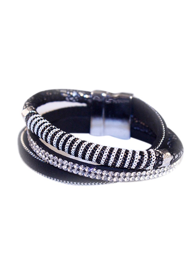 شاربدو سوار بطبقات متقاطعة ومرصع بالكريستال