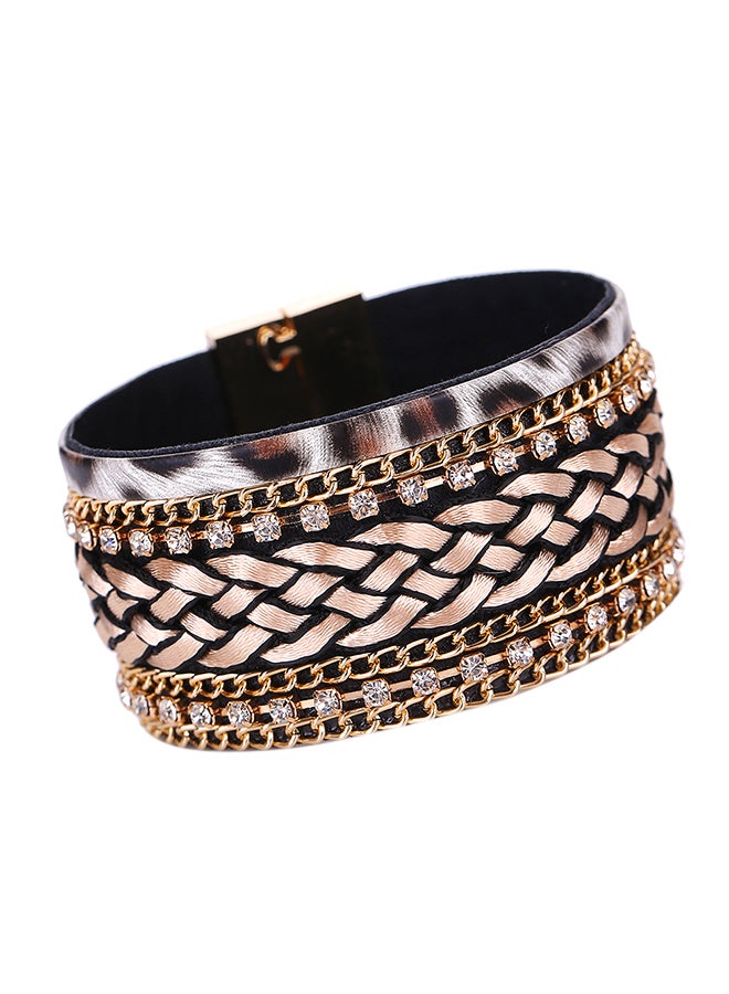Sharpdo Braided Chain Pattern Wrap Bracelet