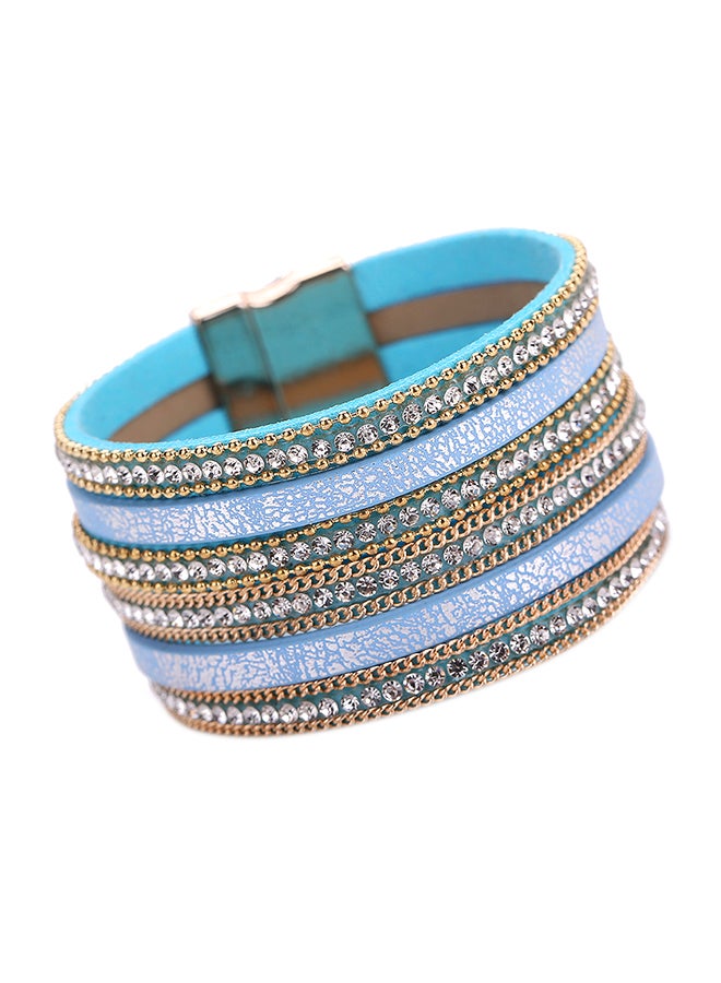 Sharpdo Crystal Stud Multi-Layer Bracelet 