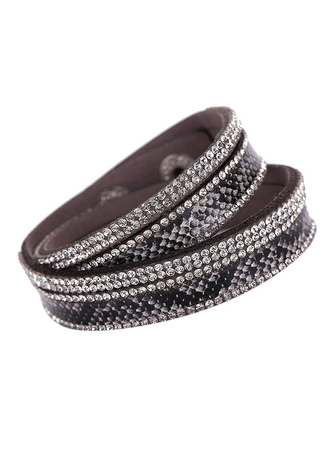 Sharpdo Double Layer Crystal Stud Bracelet