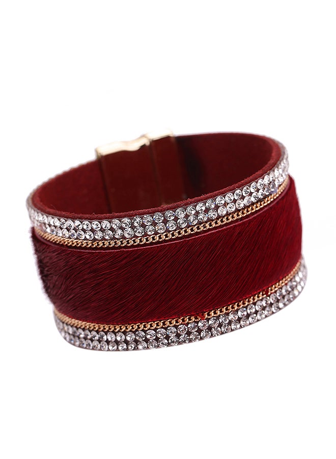 Sharpdo Crystal Border Wrap Bracelet