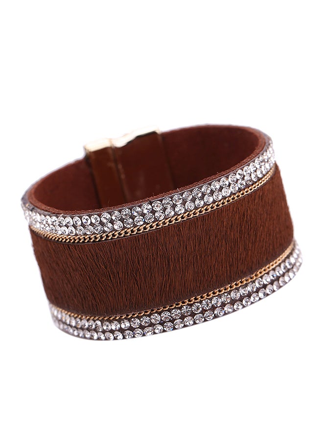 Sharpdo Crystal Border Wrap Bracelet
