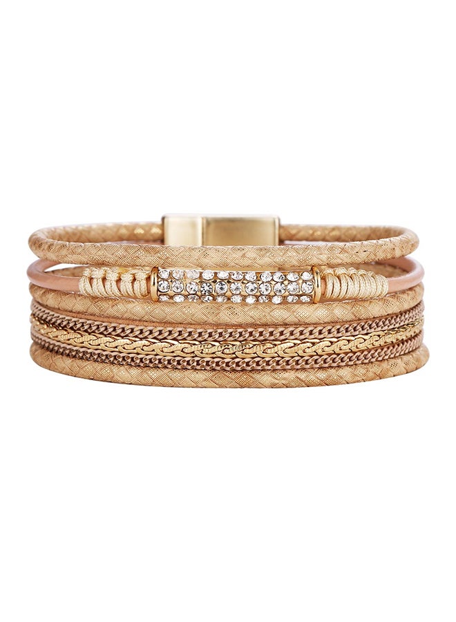 Sharpdo Magnetic Buckle Multi-Layer Wrap Bracelet 