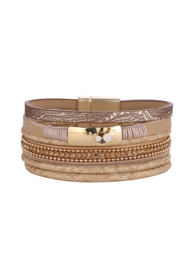 Sharpdo Rhinestone Multi-Layer Wrap Bracelet 