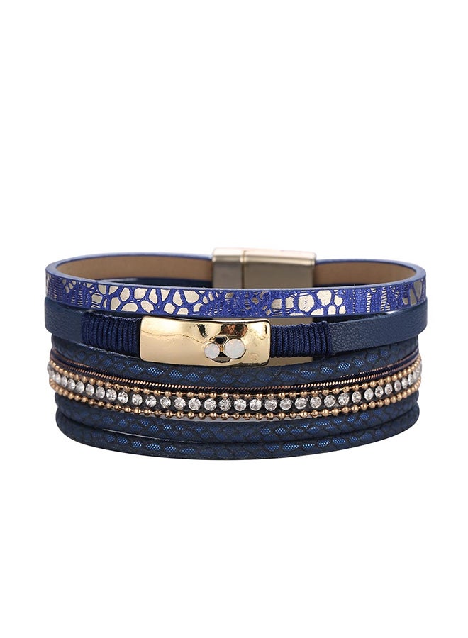 Sharpdo Rhinestone Multi-Layer Wrap Bracelet
