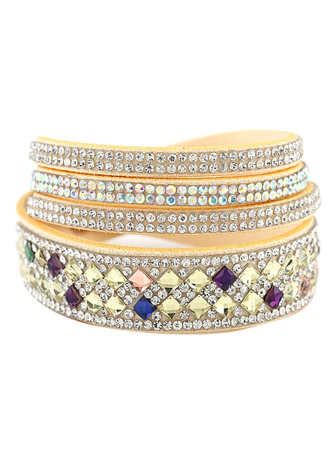 Sharpdo Crystal Stud Multi-Layer Bracelet